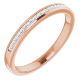 14K Rose 1/4 CTW Natural Diamond Band